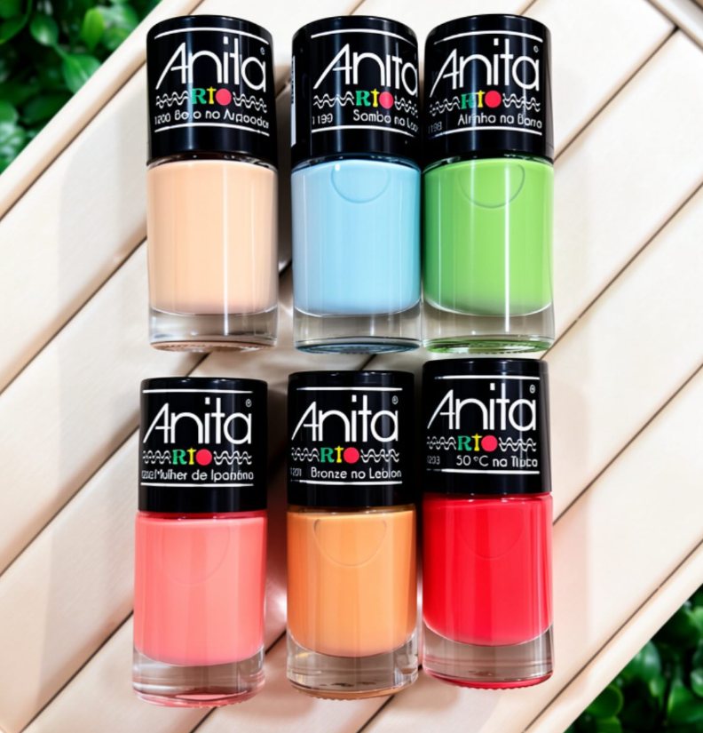 Esmaltes Anita coleção Rio em seis cores